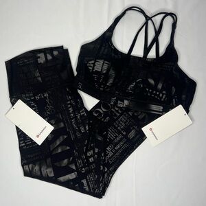 NWT Lululemon 2 Manifesto Pieces- Energy Bra & Wunder Under HR Crop 23” FLux